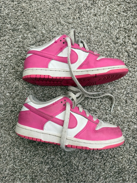 Nike Other - Nike Kids Pink and White Low-Top Sneakers with Bright Pink Swoosh